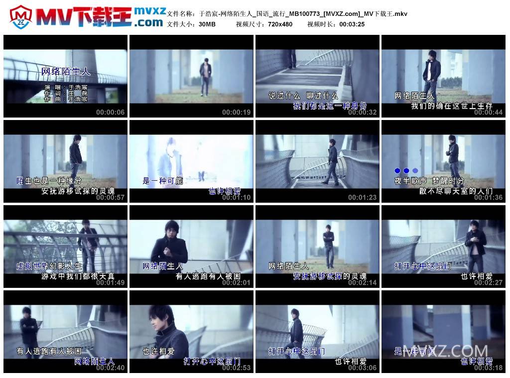 于浩宸-网络陌生人_国语_流行_MB100773